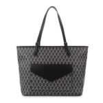 Large tote bag with front pocket Black