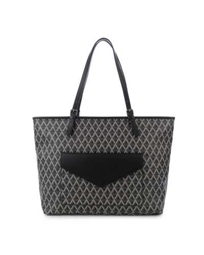 Large tote bag with front pocket Black